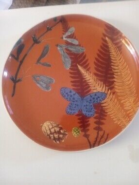 Anthropologie Nature's Study Dessert Plate. 8.25"